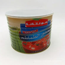 28-30% brix super natural halal cooking seasoning 2200g canned with white cover red color tomato paste sauce oem brand